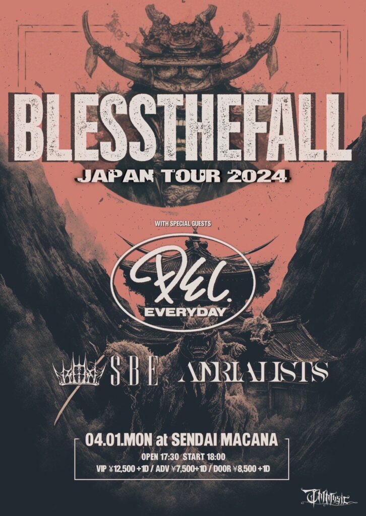 Blessthefall Japan Tour 2024